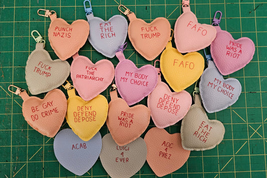 Candy Heart Bag Charms