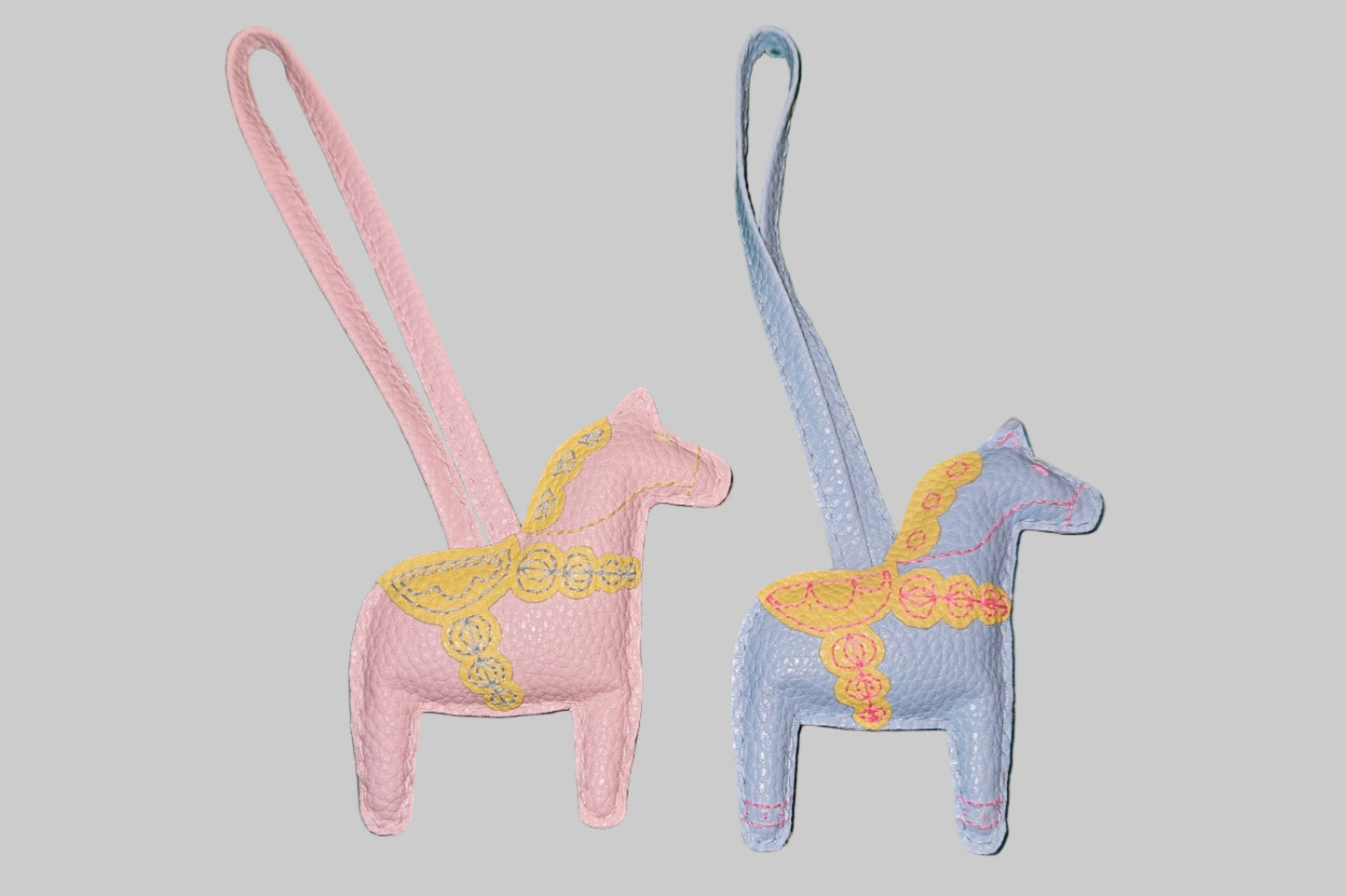 Swedish Dala Horse Bag Charm (Pastel)
